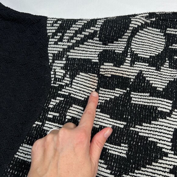 Missoni Spell it Out Mini Dress Y2K Black White Knit Sleeveless Shift Dress Sm - Picture 13 of 15